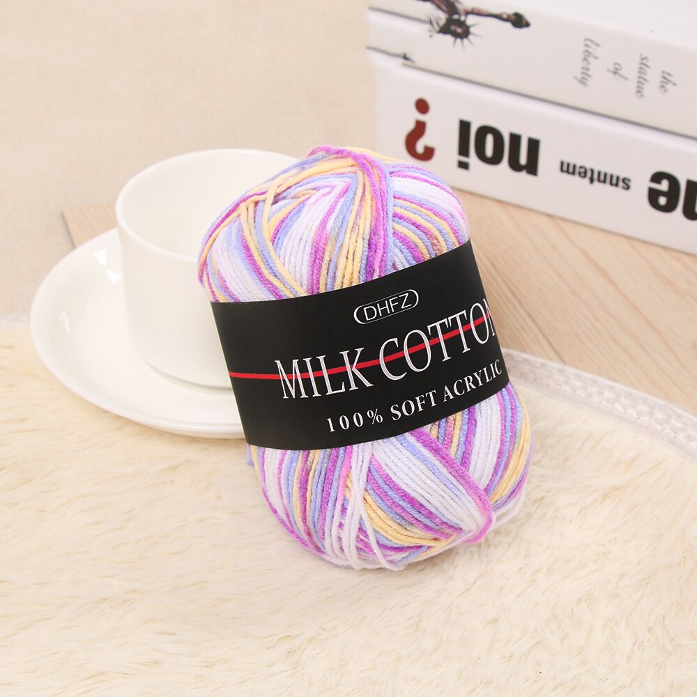 Lot de fils mixtes colorés DK | Coton doux, Lot de 23 couleurs, tricot Crochet, bricolage, fil de coton doux, accessoires de couture pour bébé, 50g