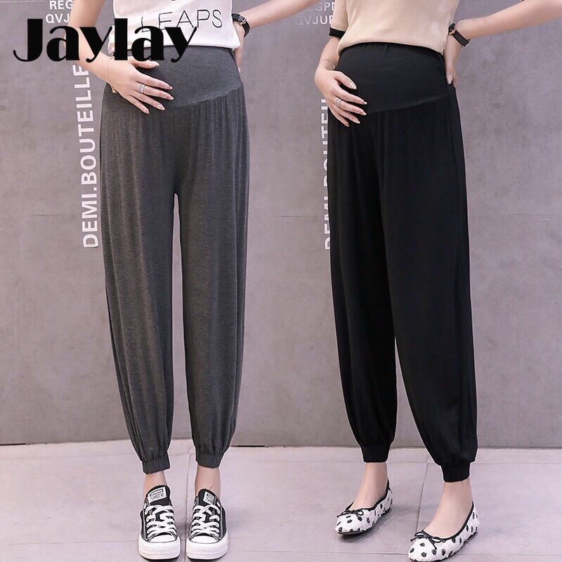 Pantalones deportivos para premamá, pantalón informal con cintura elástica para el vientre, ropa para embarazadas,