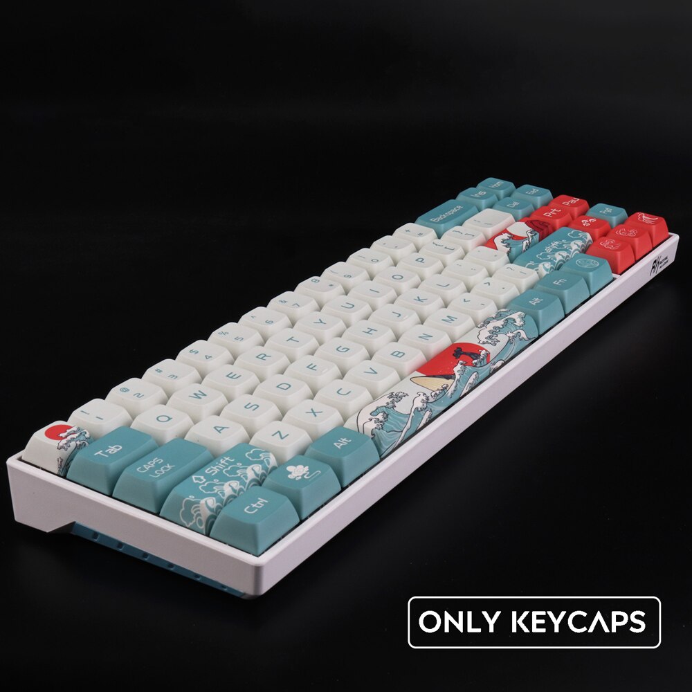 108 Keys XDA Profile PBT Keycap DYE-Sublimation Japanese Ukiyo-e Keycaps For GK61 Cherry MX Switch Mechanical Keyboard