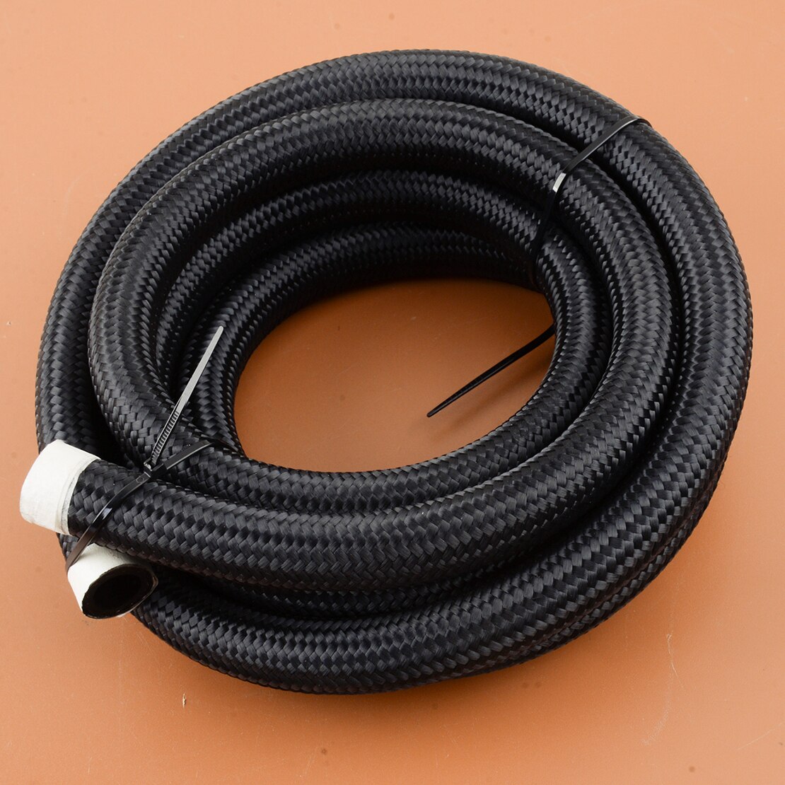 3M -40-120℃ 9.8FT AN10 Black Nylon Cover Braided Oil Fuel Gas Line Hose 7MPA Universal Accessories