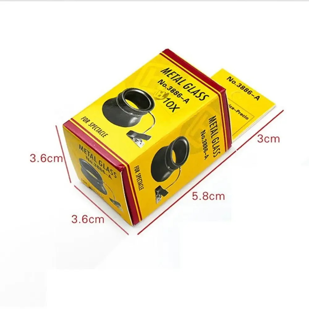 5X 10X 20X Lenzenvloeistof Vergrootglas Clip-On Eye Loep Vergrootglas Draagbare Oculair Procesbediening Horlogemakers Reparatie Tool
