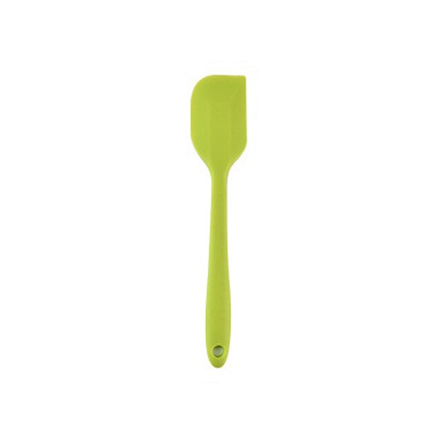 Spatule en Silicone résistant à la chaleur, antiadhésif, outil de pâtisserie, couteau à beurre, grattoir, outil de gâteau réutilisable, accessoires de cuisine: B-Green