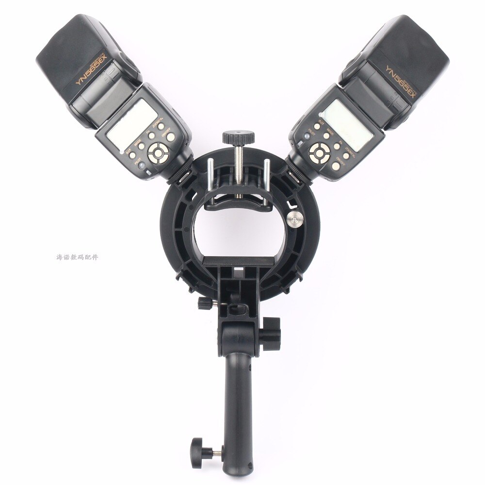 Hand-held S-Type Beugel Bowen Mount Houder Flash Mount Bracket voor Speedlite Flash Softbox Snoot en Paraplu