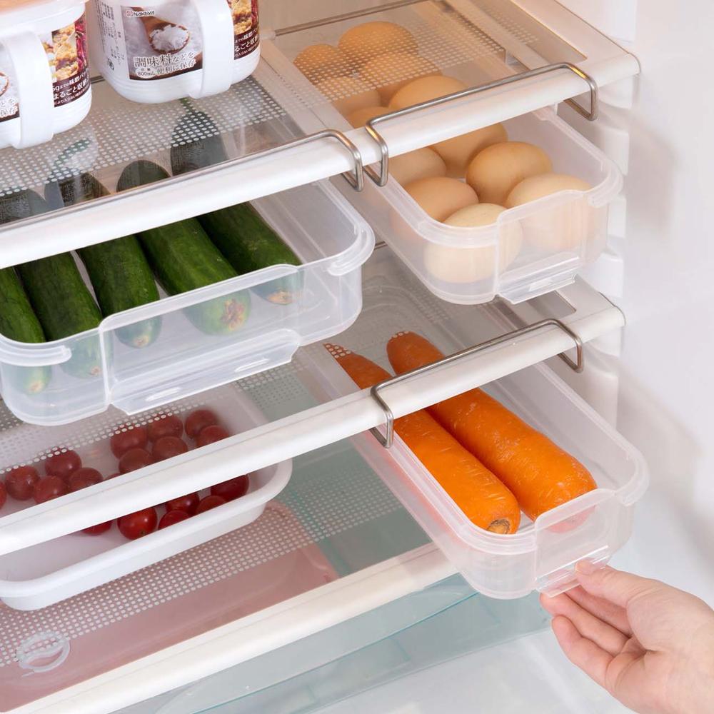 Skuffetype køleskab opbevaringsboks kammerstativ køkken frugt grøntsager mad plast skillevask skarpe kasse