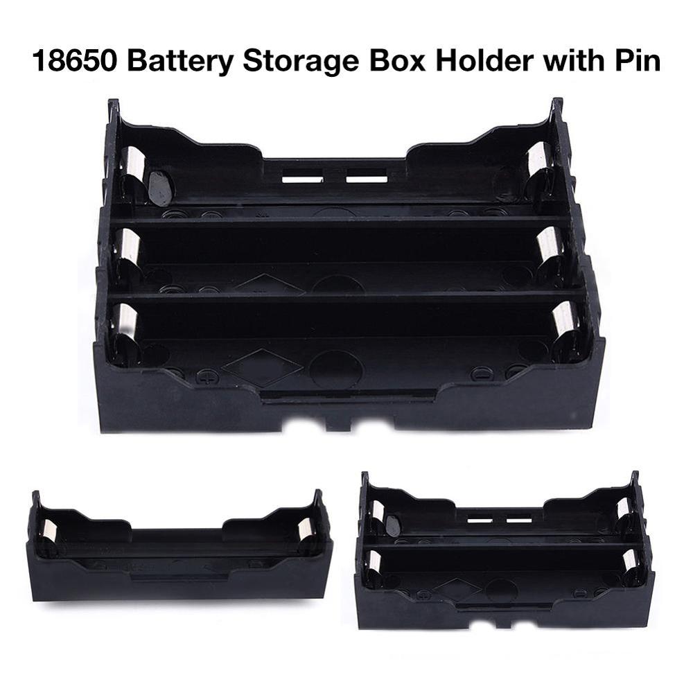 Abs 18650 batterij opbergdoos 3.7-11.1v lithium batterij houder behuizing met pin 1/2/3 batterij houder pcb behuizing kunststof container