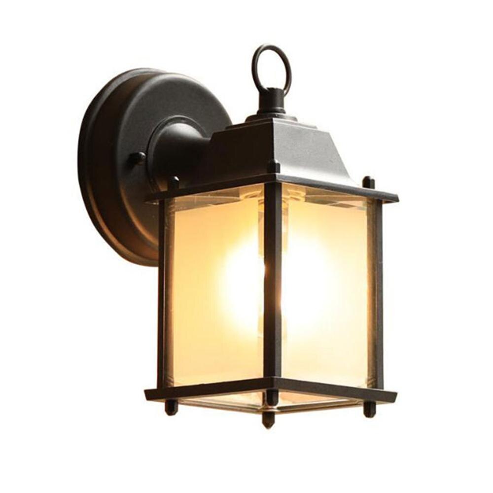 Minimalistisk  e27 vegglampe, utendørs vanntett vegglampe ,ac90-260v glass gårdsplass hage veranda korridor lys retro vegglamper