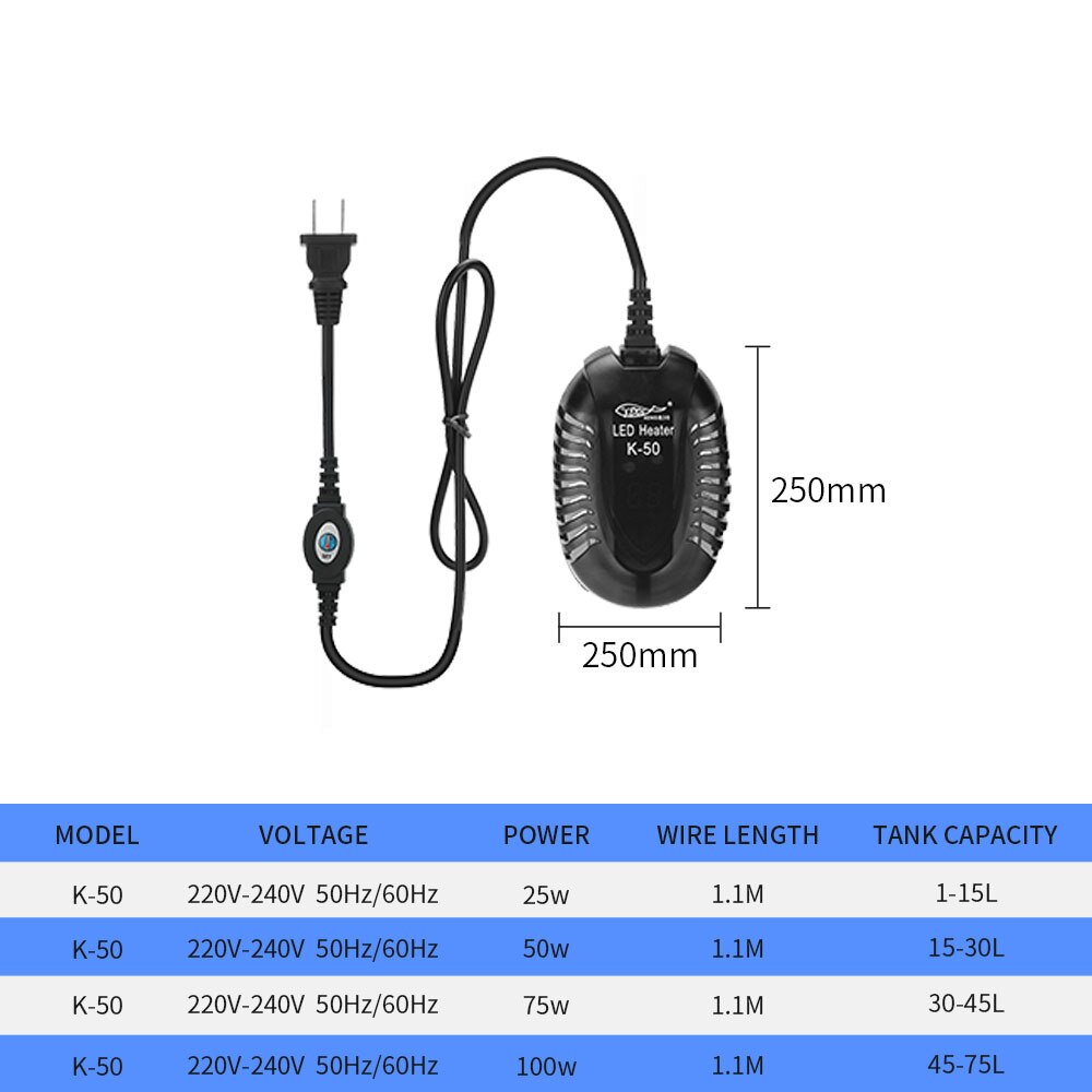 Kleine Mini Aquarium Verwarming Staaf Tropische Vis Schildpad Verwarming Lage Waterstand Verwarmingselement Automatische Constante Temperatuur