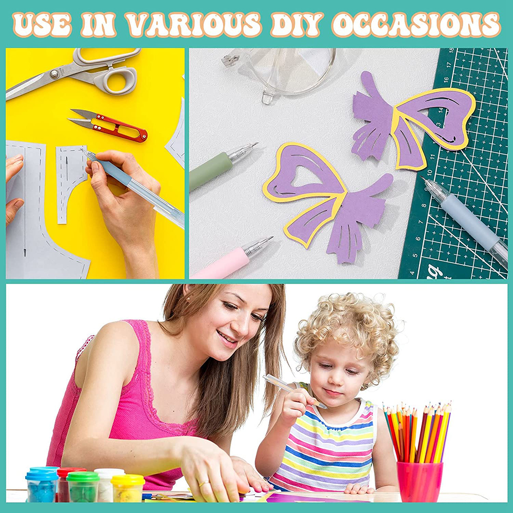 Herramienta de corte de pluma para manualidades, cortador de pluma de papel de 6 piezas, cuchillo de precisión para manualidades, corte, tallado, suministros de álbum de recortes