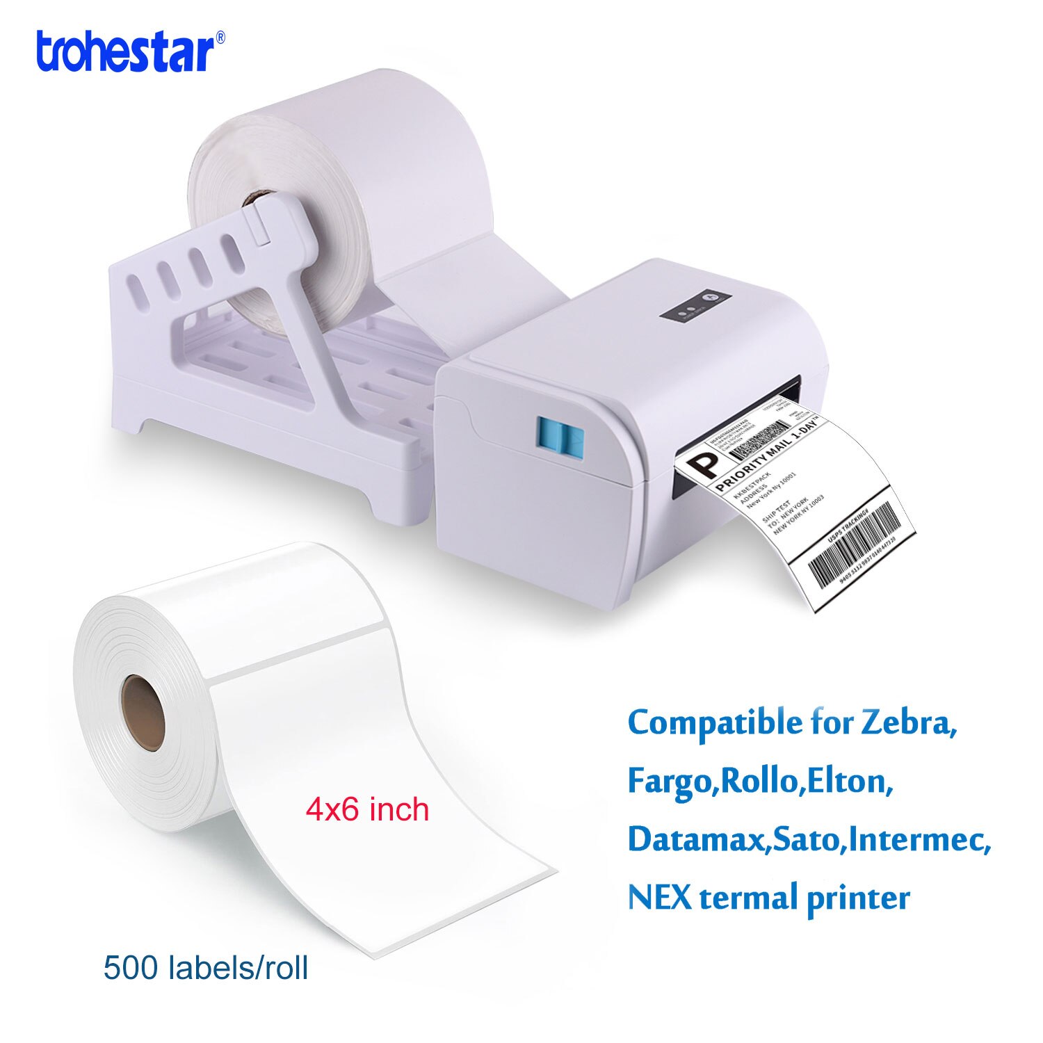 Thermal Labels 4x6&#39;&#39; Label for Thermal Label Printer (500 Labels ) address label stickers for Zebra print