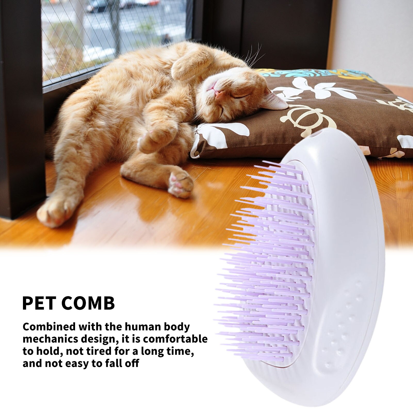 Cat Grooming Brush Quick Hair Removal Pets Hair Massage Comb Cat Self Groomer Comb Hair Remover Tickling Tools Lick Cat Brush