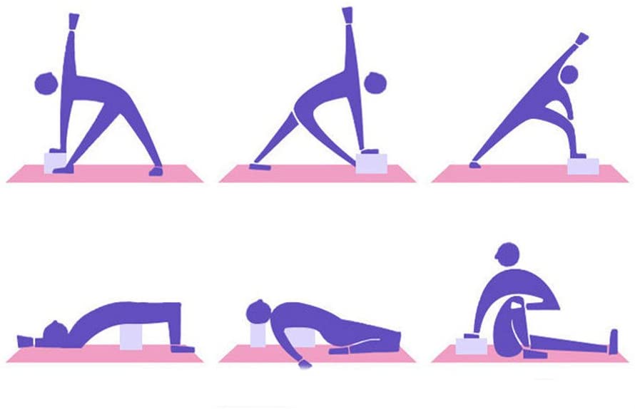2 stk/lotyoga blokke 9 x 6 x 3 tommer yoga klodser med høj densitet for at forbedre styrke, fleksibilitet og balance, skridsikker overflade