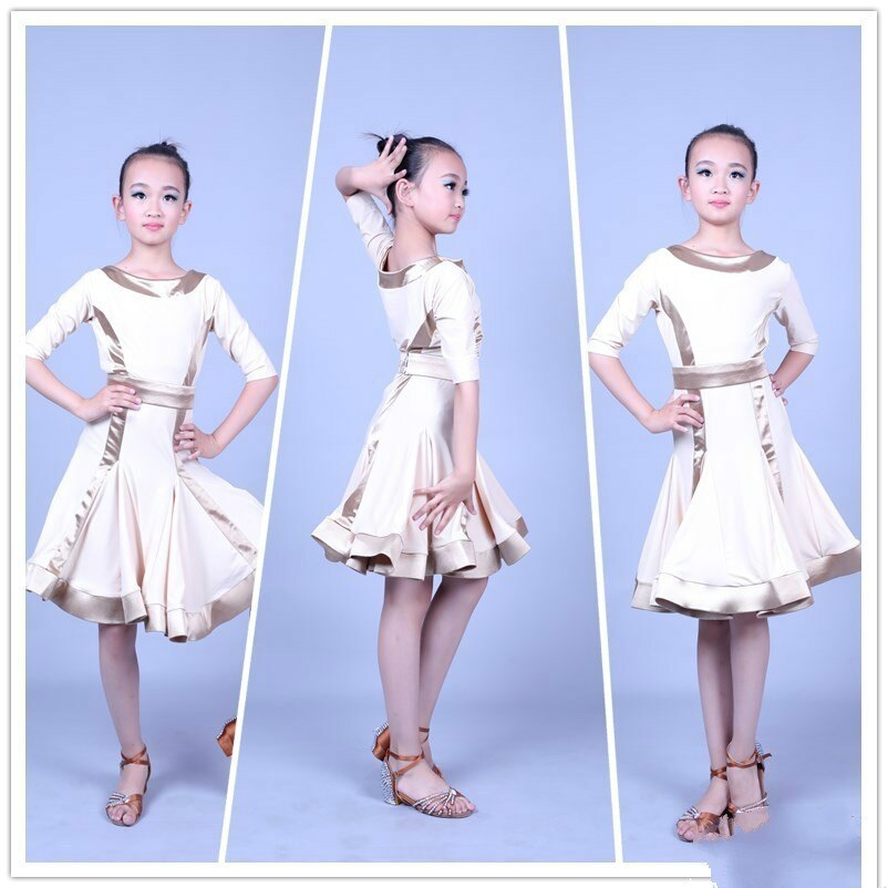 Latin Dance Dress For Girls Performance Clothes Standard Ballroom Dancing Skirt Latin Dresses For Kids Competition Costume