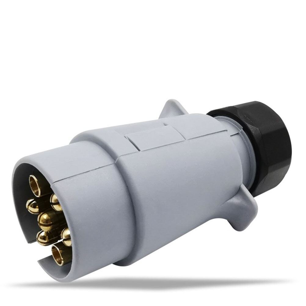 1Pcs Towing Plug Cross-shaped Nylon 7 Pin 12V Socket Plug Towing Plug Converter Adapter Blinker for Car Trailer A30
