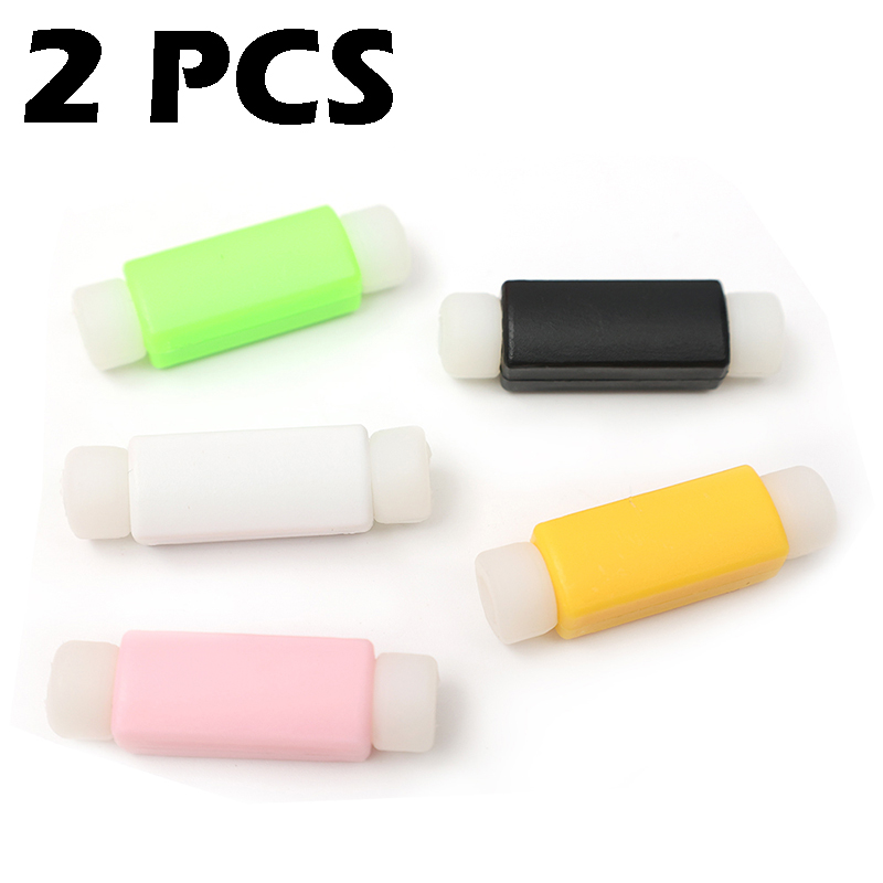 Kabel ochronny pokrowiec słuchawki przewód słuchawek silikonowy trwały ochraniacz do szybkiego ładowania telefonu kabel do transmisji danych Organizer do kabli zarządzanie: Random Color 2 PCS