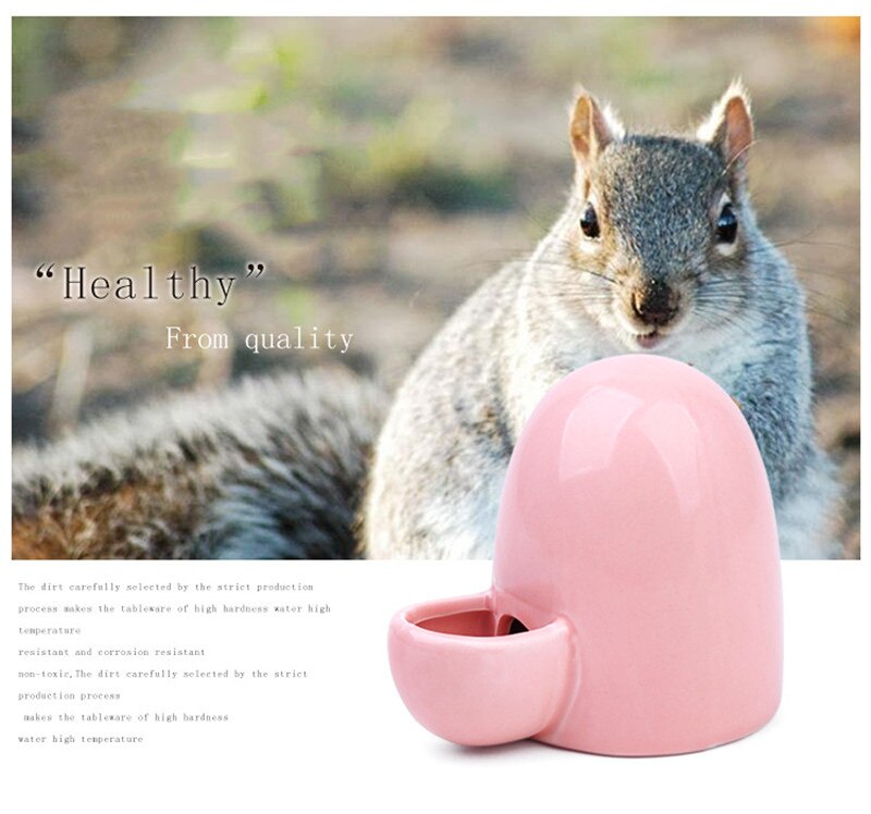 Bebedero de cerámica para aves, cuenco de agua para mascotas, cuenco de comida para hámster, cuencos de Chinchilla antigiratorios, cuenco de alimentación para erizo, accesorios para mascotas
