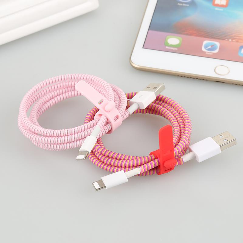 Suitable Cable Winder Charging Data Line Cable Protector Data Line Protection Spring Rope twine For All Cable TXTB1