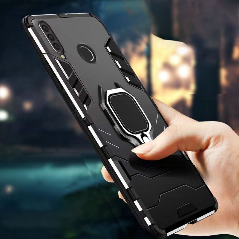 Voor Honor 20 Lite Case Voor Honor 20 Lite MAR-LX1H Armor Cover Finger Ring Holder Case Voor Huawei Honor 10i 10 Ik Shockproof Cover