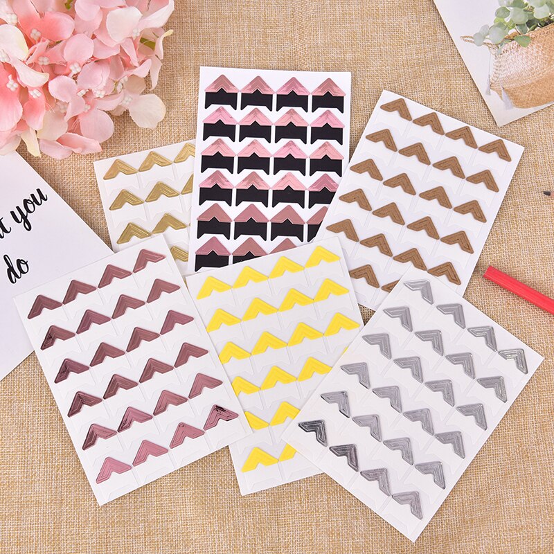 Autocollant d'angle pour cadre Photo auto-adhésif, 120 pièces, artisanat Scrapbook Album Sweet