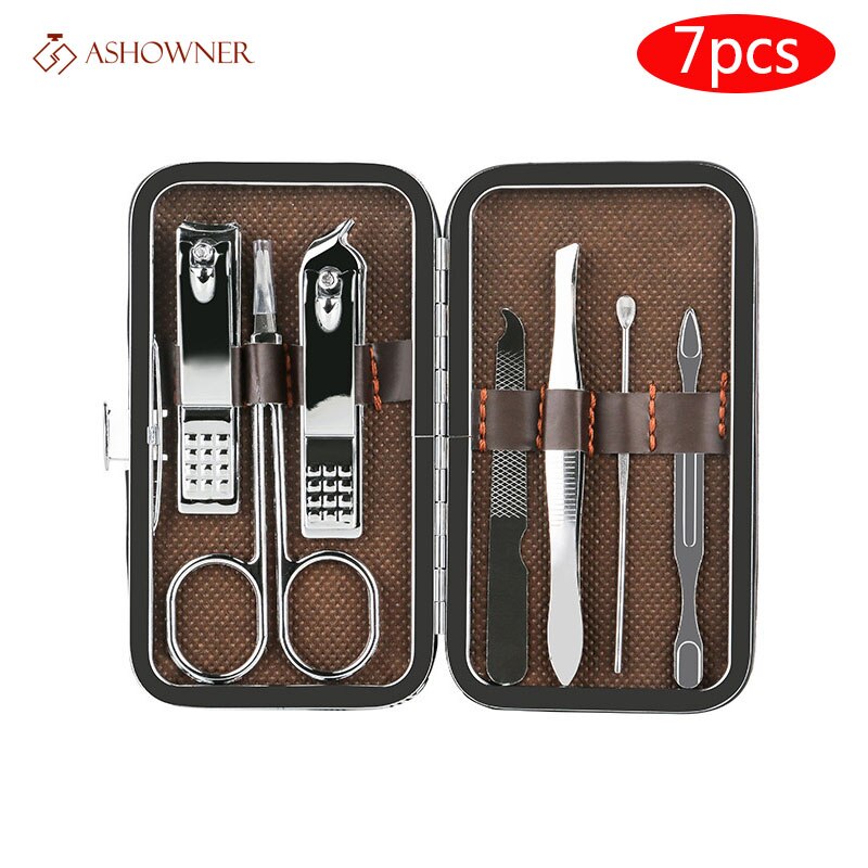 Ensemble de coupe-ongles, ensemble de 7 pièces, ciseaux à ongles, rainure à ongles, Pack dédié, pédicure pointue, olécrane, outils de manucure