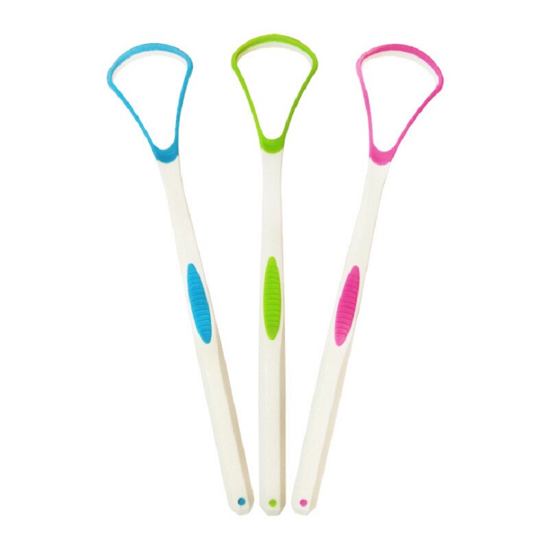 Tongue Scraper Oral Tongue Cleaner Brush Fresh Breath Cleaning Coated Tongue Toothbrush Oral Hygiene Care Tools: Default Title