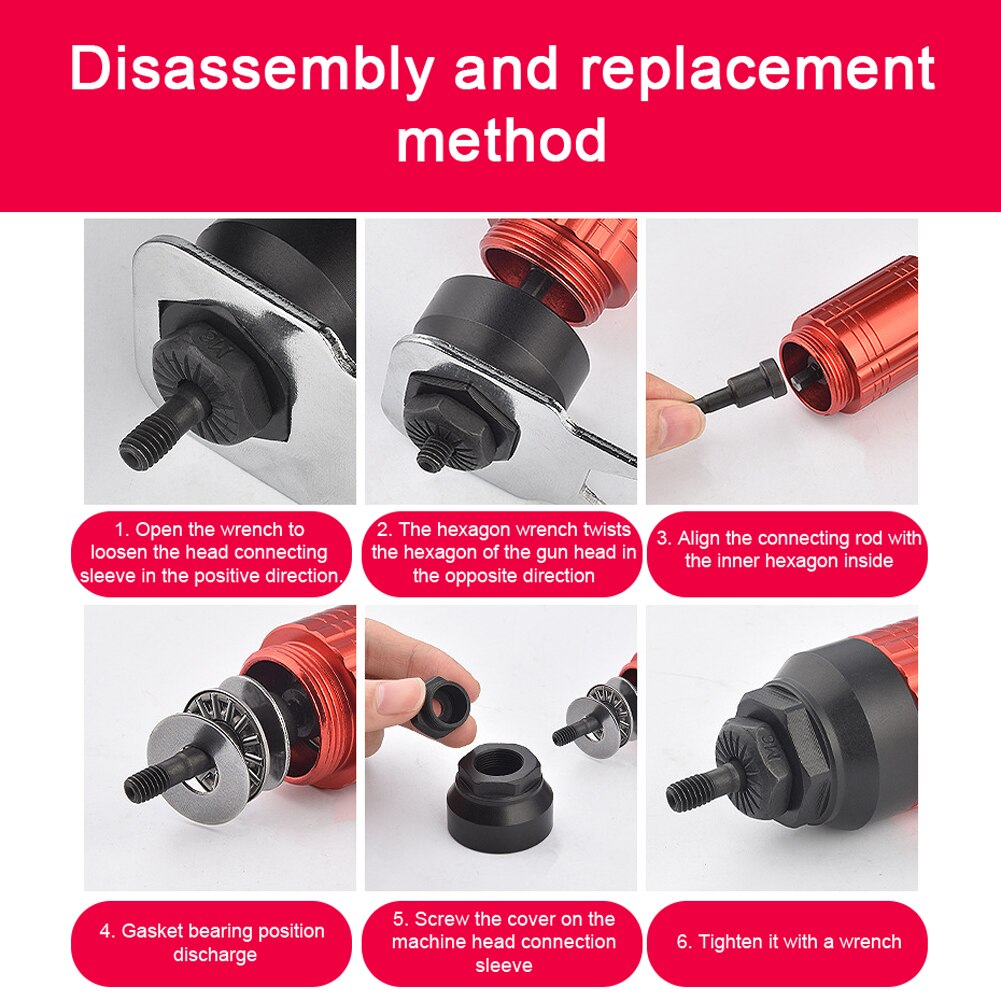 Detachable Manual Electric Rivet Nut Tool Conversion Hand Rivet Nut Set Electric Pneumatic Rivet Machine Quick Conversion Set
