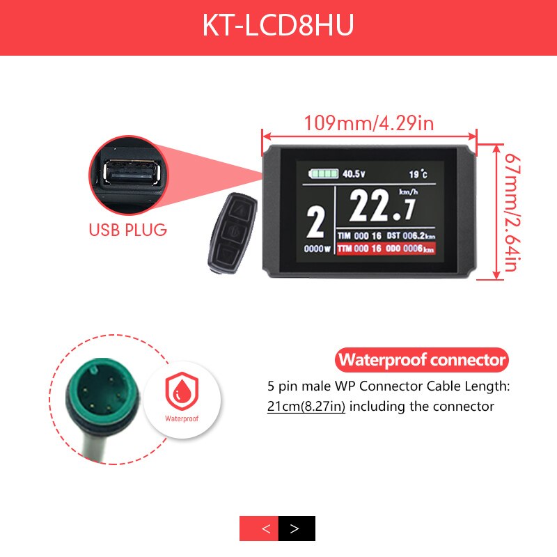 KT – écran LCD3 LCD8H LED880 Kuteng pour vélo électrique, 24V/36V/48V/72V, accessoires pour Kit