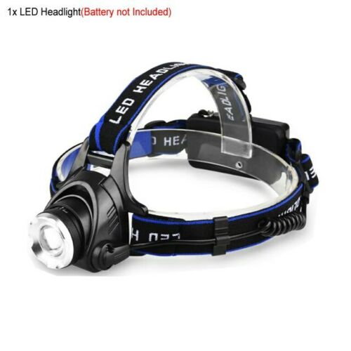 Linterna frontal con zoom LED 50000 lúmenes T6 18650 linterna frontal para Camping senderismo: No battery