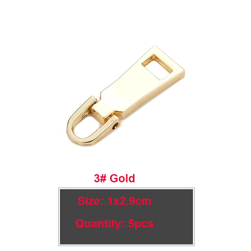 5 stuks Rits Pull Vervanging Metalen Rits Pull Reparatie Rits Pull Tab voor Bagage Koffer Rugzak Jas Zakken Jas Laarzen