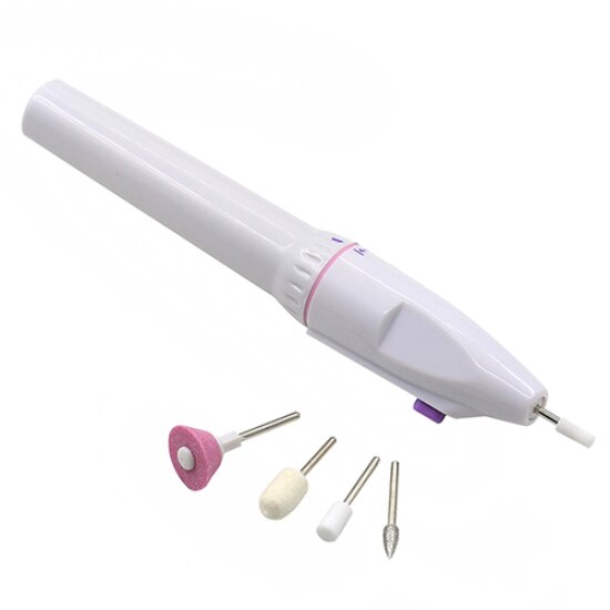 5 bitars elektriska nagelfilsborrsats tips manikyr tånagel pedikyr salong pennform set elektrisk manikyr nagelfilsborr