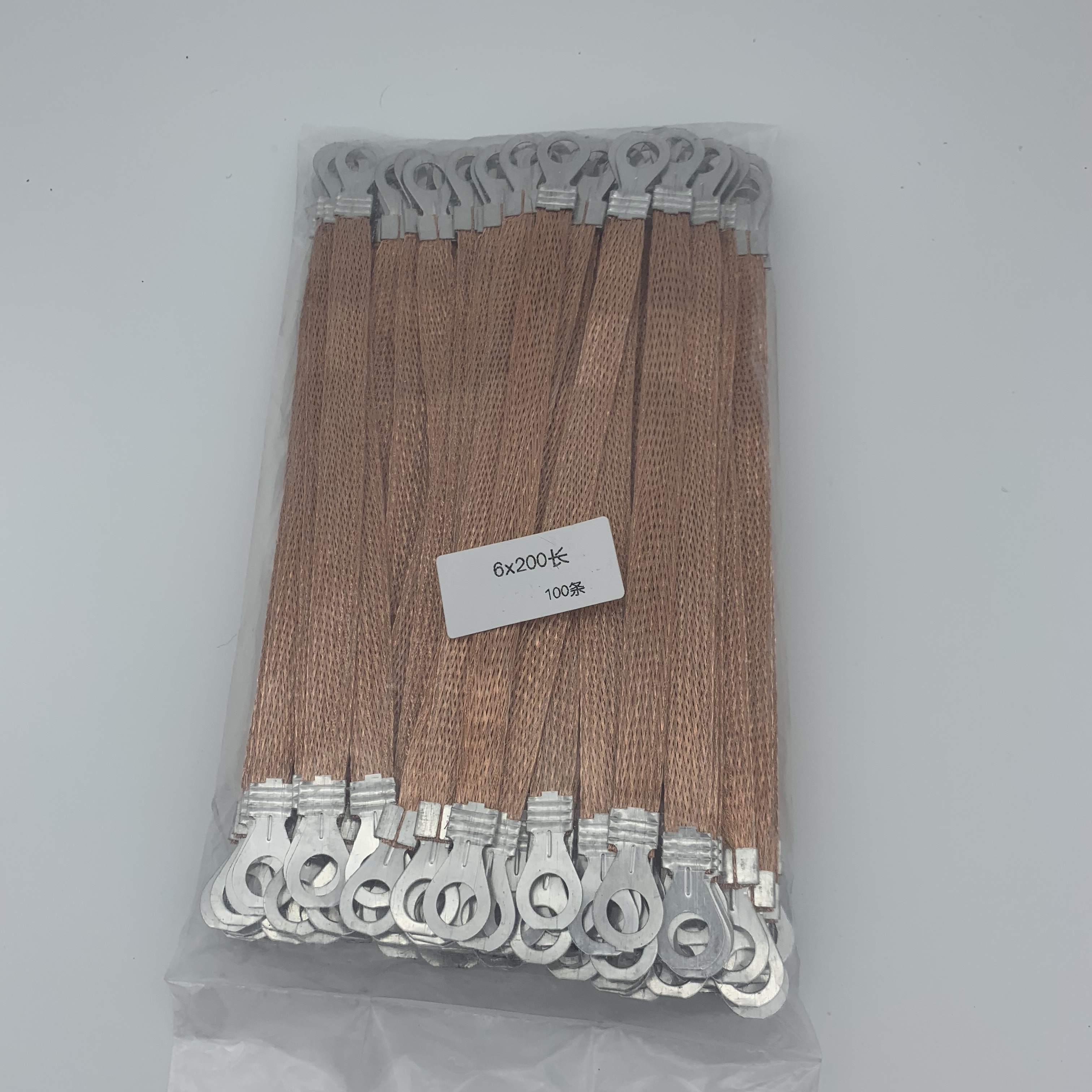 50pcs Span cable / bridge connection ground wire / copper braid / copper clad aluminum / 6square 20cm box connectio