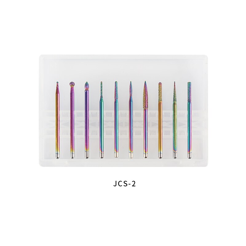 1 Set Nail Grinding Head Milling Manicure Tungsten Steel Cutter for Pedicure Machine Sander Drill Bit Set Electric Tools: 2