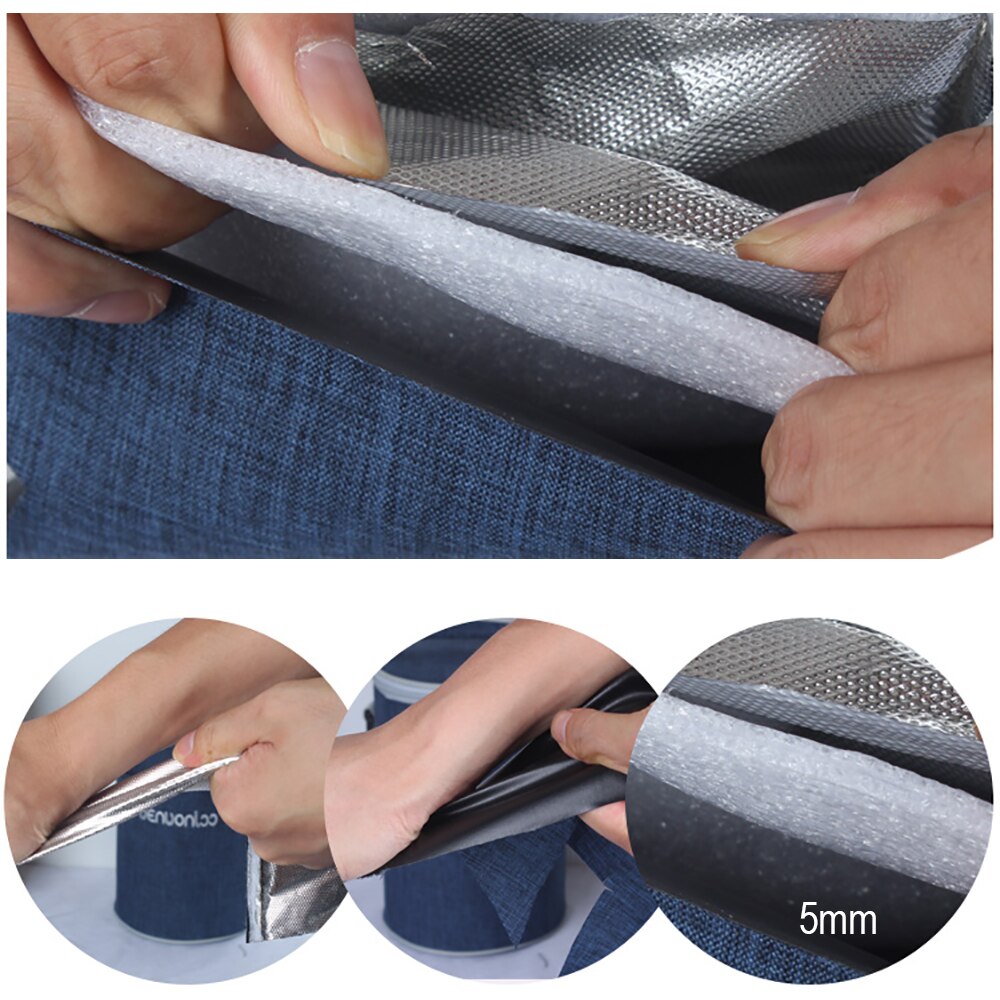 Geïsoleerde lunchtas, koeltas met matte waterdichte stof, wijd open handtas, draagbaar voor vrouwen en studenten op school.