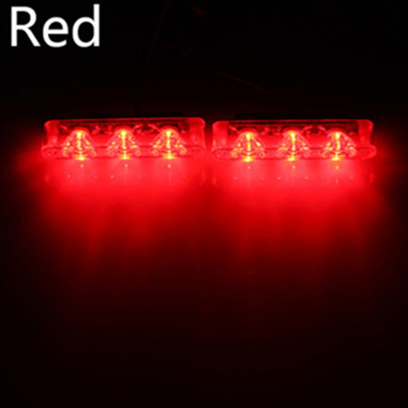2x3LED Krankenwagen Polizei licht DC 12V Strobe warnen licht für Auto Lkw Notfall Licht Blitz stroboskop Licht Signal licht: rot