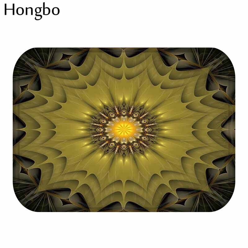 Hongbo bohême fleur bienvenue tapis de sol Mandala motif géométrique salle de bain cuisine tapis tapis fleuri paillasson: 4