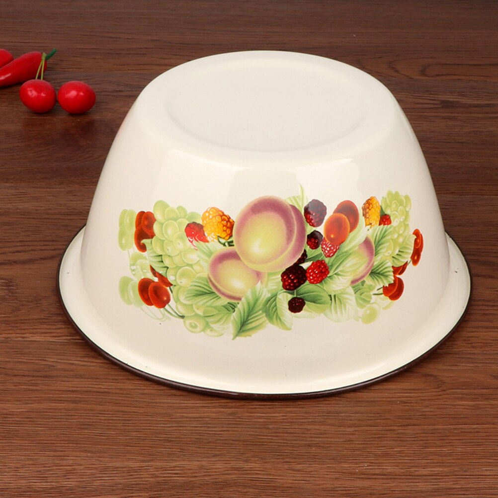 Stackable Enamel Basin Kitchen Flour Mixing Basin Stuffing Dumpling Mixing Bowl