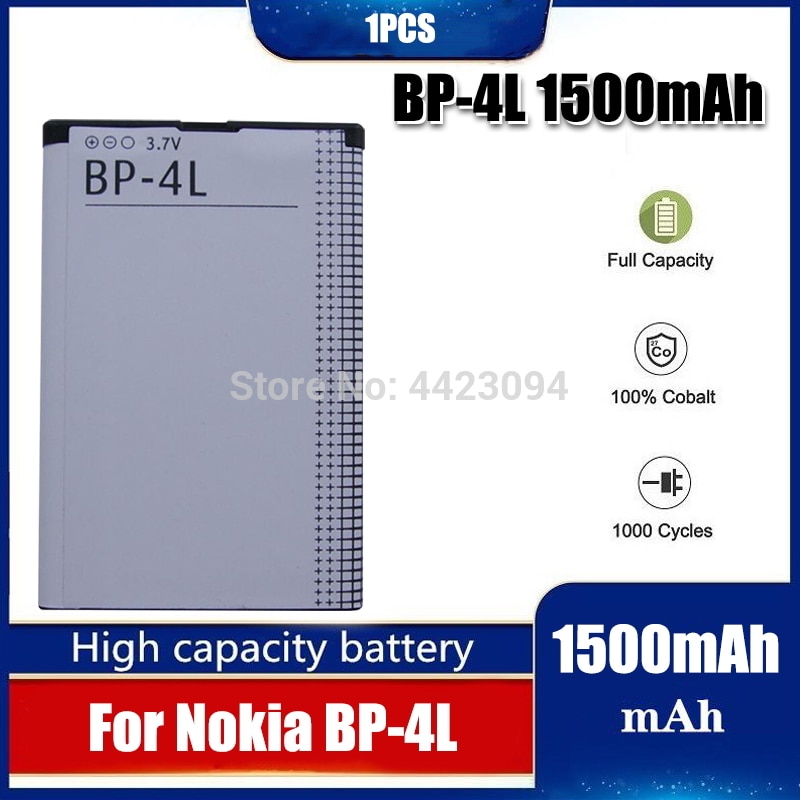 1pc 1500mAh BP-4L BP4L BP 4L Li-ion De Lítio Recarregável Bateria Do Celular para Nokia E61i E63 E90 N810 E72 E52 E71 6650F