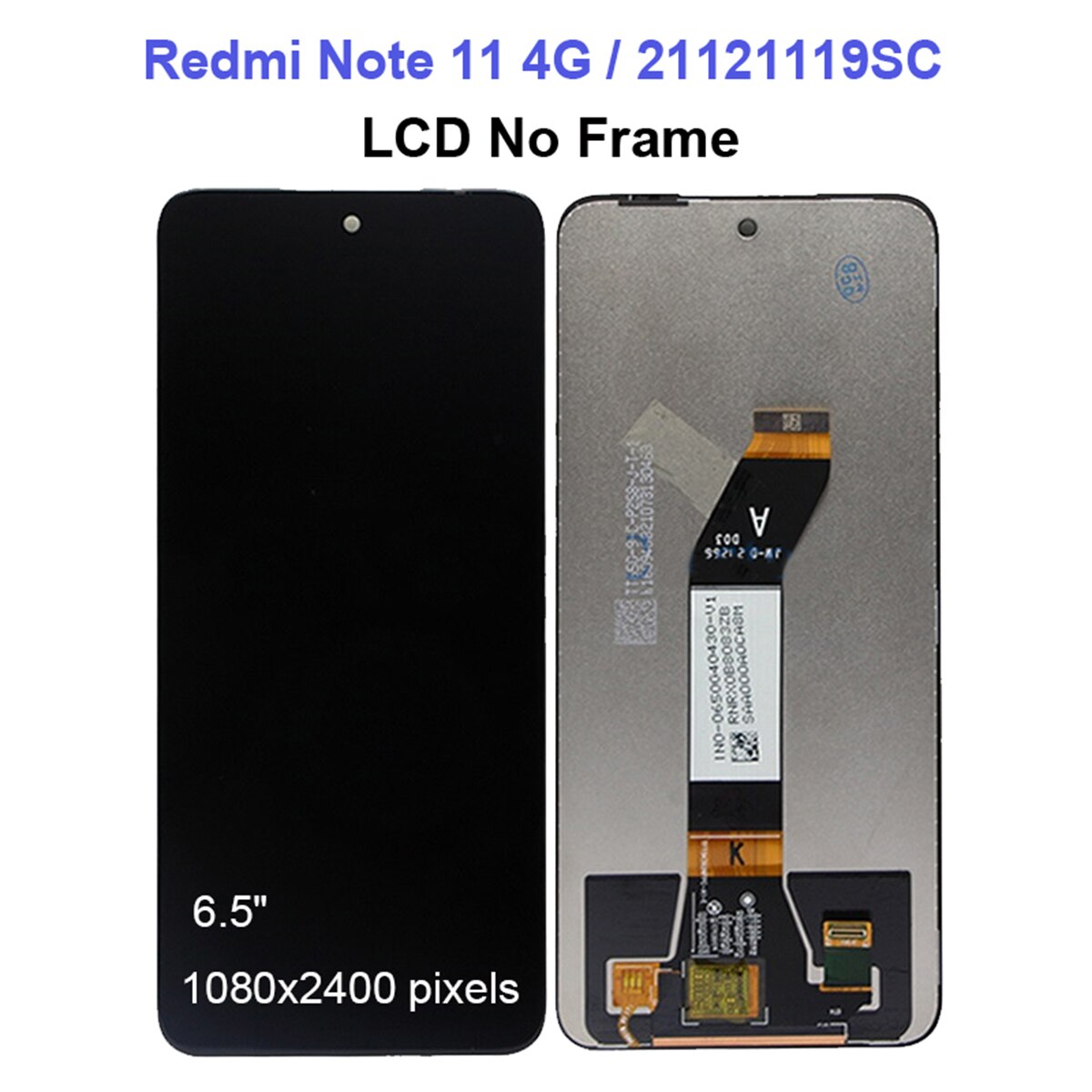 Original For Xiaomi Redmi Note 11 4G 5G LCD Display Touch Screen Replacement Digitizer For Redmi Note11 2201117TG 21091116AC LCD: Note 11 4G NO Frame