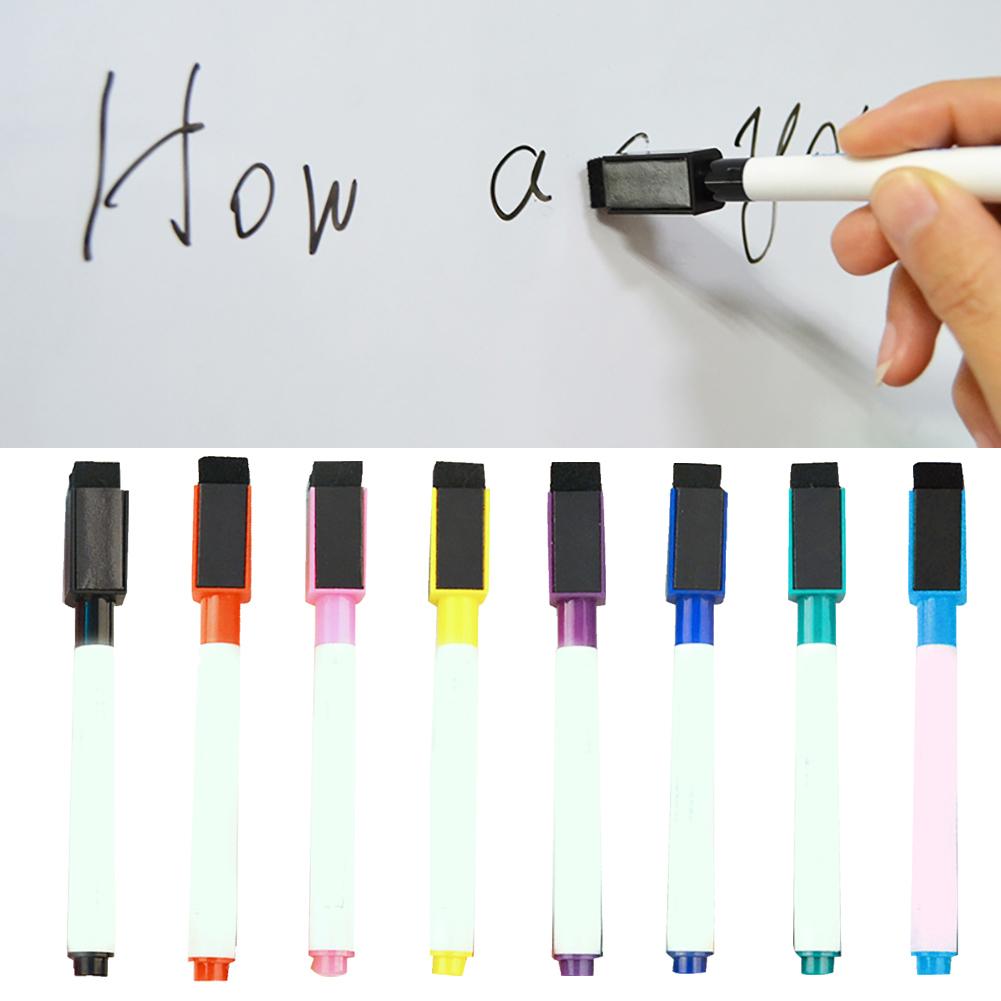 50 stks/set Uitwisbare Magnetische Droog Whiteboard Markers Tekening Pen Gum Briefpapier Combinatie korting