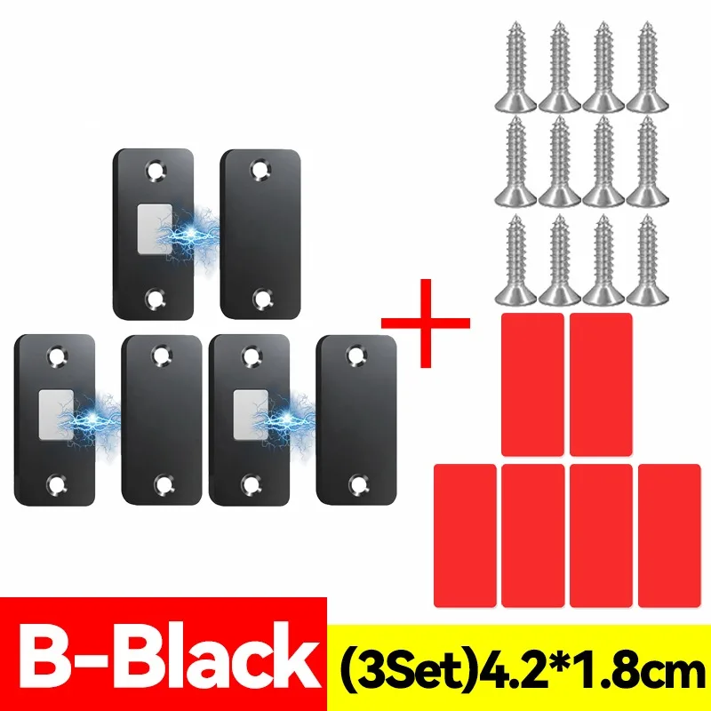 Strong Magnetic Cabinet Catches Ultra Thin Door Stops Magnets Invisible Adhesive Drawer Magnet Catch Cupboard Closet Closer Lock: WHITE