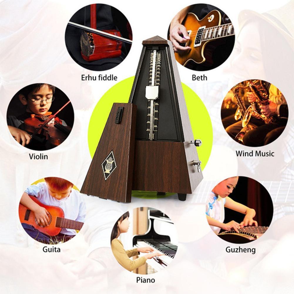 Vintage Style Mechanical Metronome Guitar Piano Violin Zither Musical Instrument Music Timer Precision Spring Mechanism