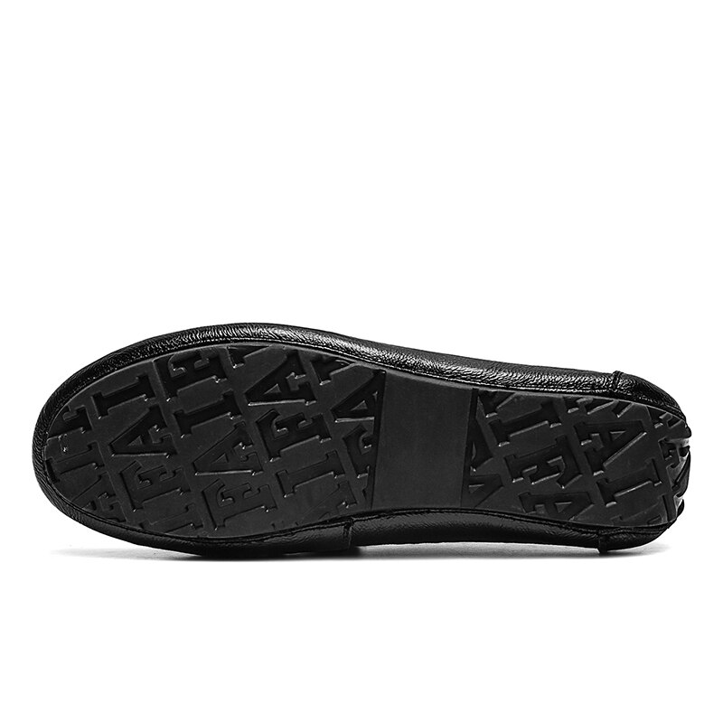 Fixsys læder mand loafers vinter varme sko håndlavet slip på flade mokkasiner pels afslappet køresko plys sorte mænd båd sko