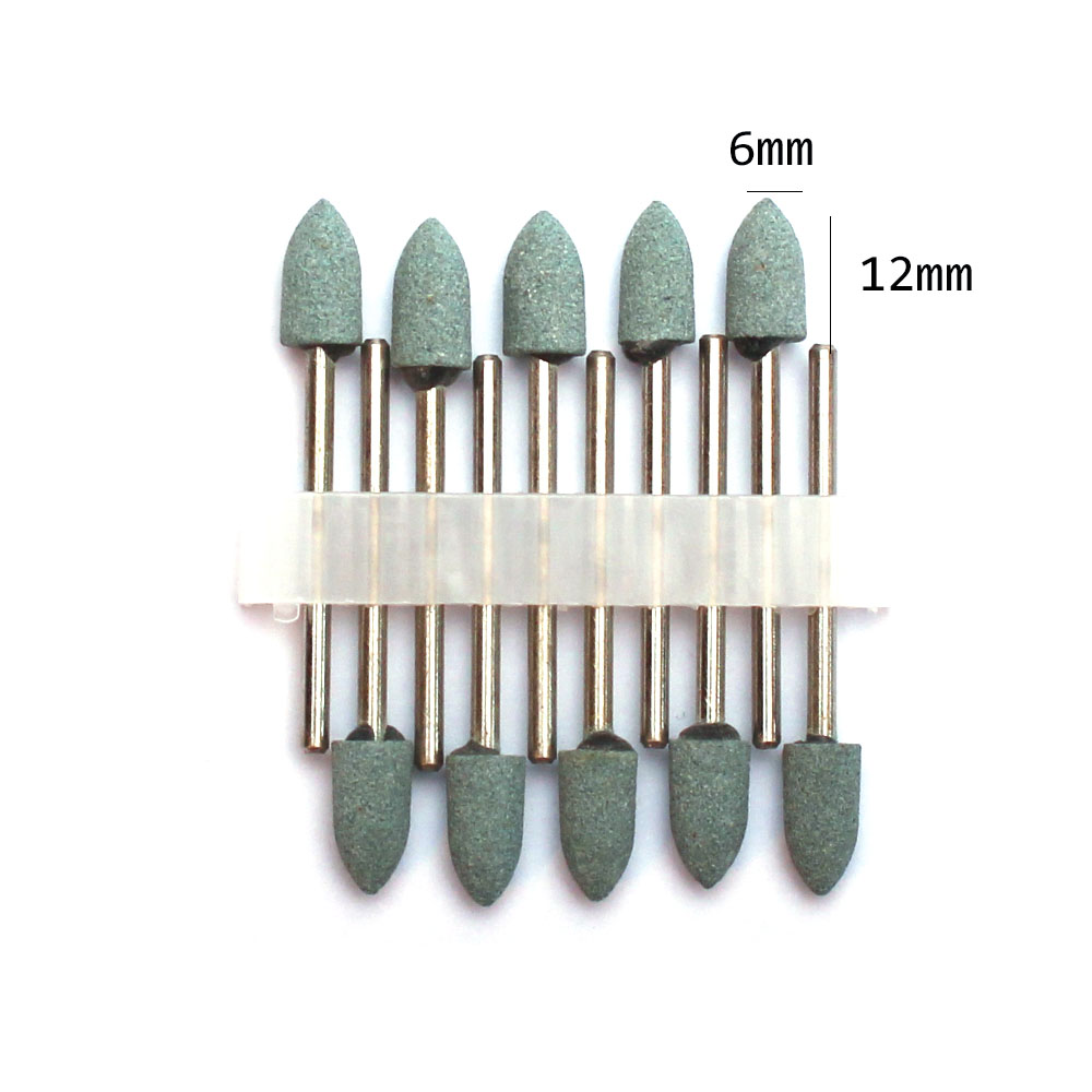 10pc Nail Drill Bits Set Ceramic Stone Manicure Drills Milling Cutters Cuticle Remover Files Electric Burr Tools: Burgundy