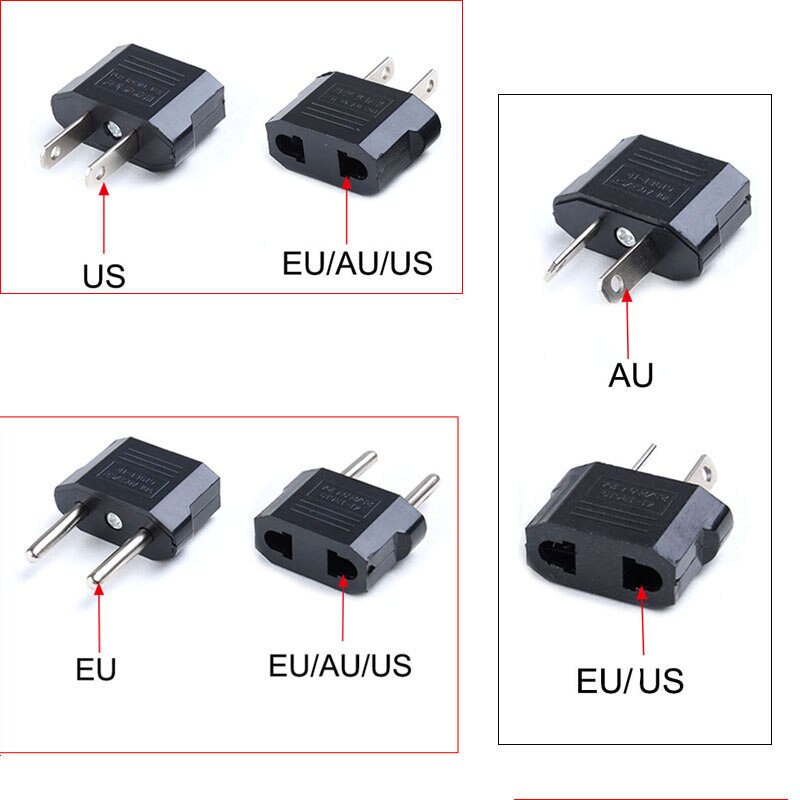 2 stücke Adapter UNS EU AU Reise Energie Stecker Adapter Konverter Reise Umwandlung Steckdose Stecker Werkzeug