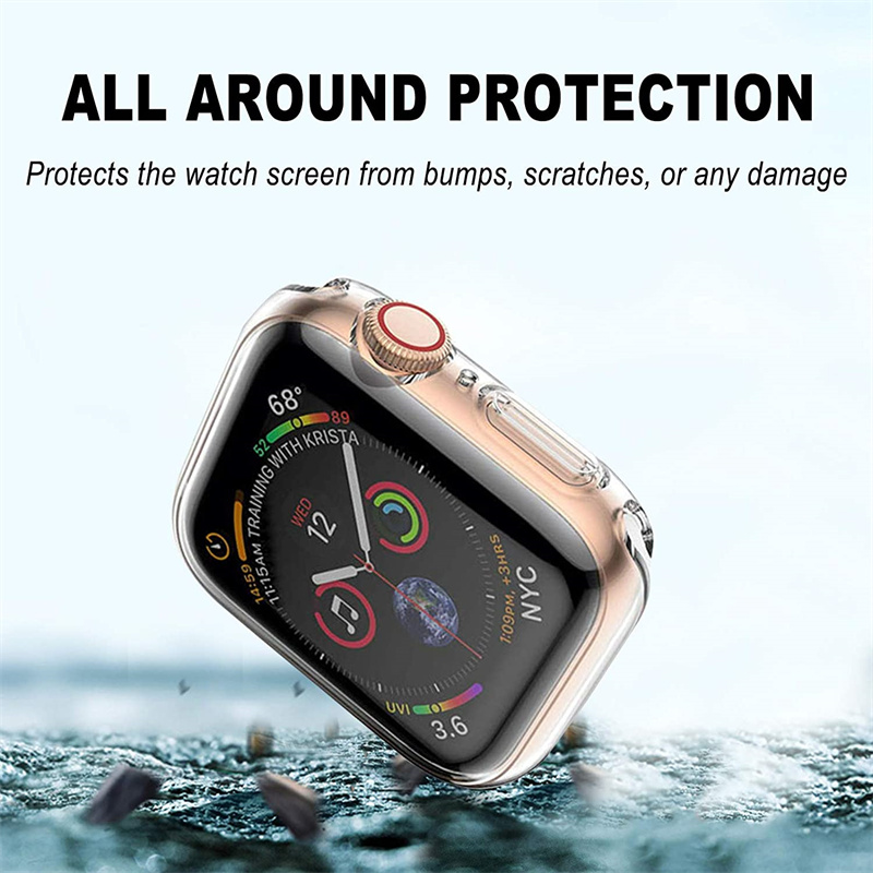 Screen Protector Case Voor Apple Horloge 41Mm 45Mm 42/44Mm, full Hd Ultra-Dunne Cover Compatibel Met Voor Iwatch Serie 7 Se 6 5 4 3