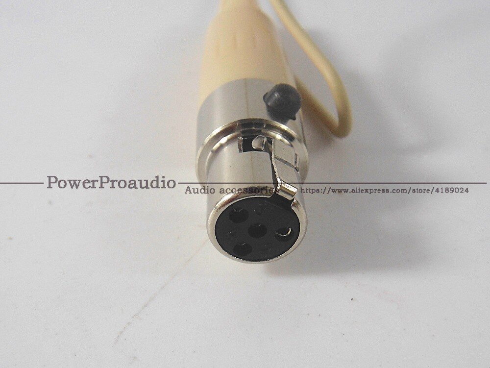 Condenser Headworn Headset Microphone with Mini 4 Pin XLR TA4F Connector for Shure Wireless Body-Pack Transmitter