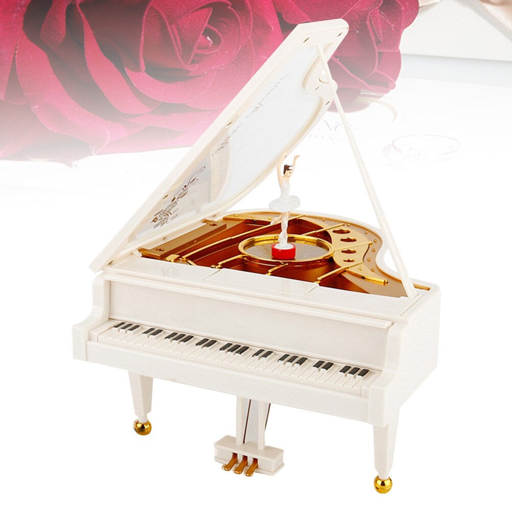 1pc Home Decor Home Decoration Music Box Resin Ballet Dancer Piano Classical Music Box Melody Box Desktop Adornment