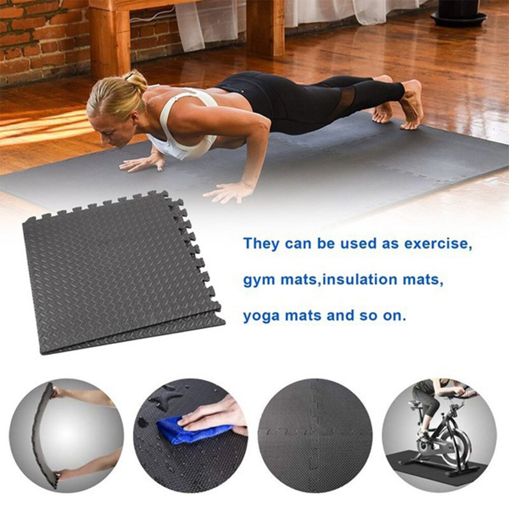 8/10/12/16 stk 30*30*1.2cm skjøteteppematte fitness sklisikker yogamatte gym hjemmetreningsmatte treningsunderlag gulvbeskyttelsesmatte
