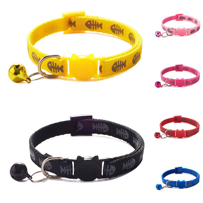 Pet Neck Ring Cute Safety Pet Neck Strap Adjustable Pet Printing Collar Solid Color Adjustment Belt Cat Dog Collar