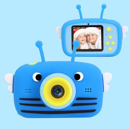 freundlicher Kamera Spielzeug Kind Digital Kamera freundlicher Mini Niedlich Video Kamera 2,0 Zoll Nehmen Bild 1080P HD Jungen Mädchen geburtstag: Blau / mit 16GB Karte