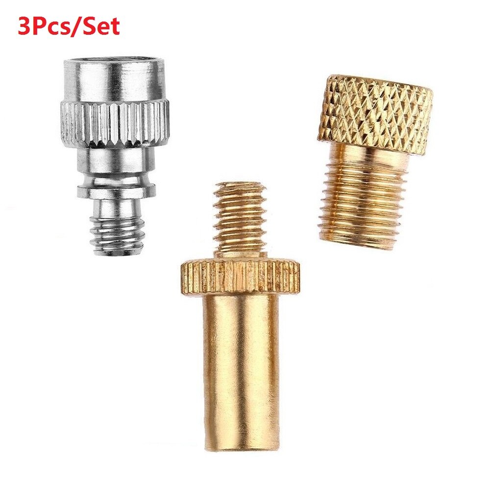 Fiets Valve Adapter Set Sv Av Dv Fiets Pomp Naalden Adapter Fiets Tire Inflator Luchtpomp Compressor Fiets Valve Converter: 3pcs set